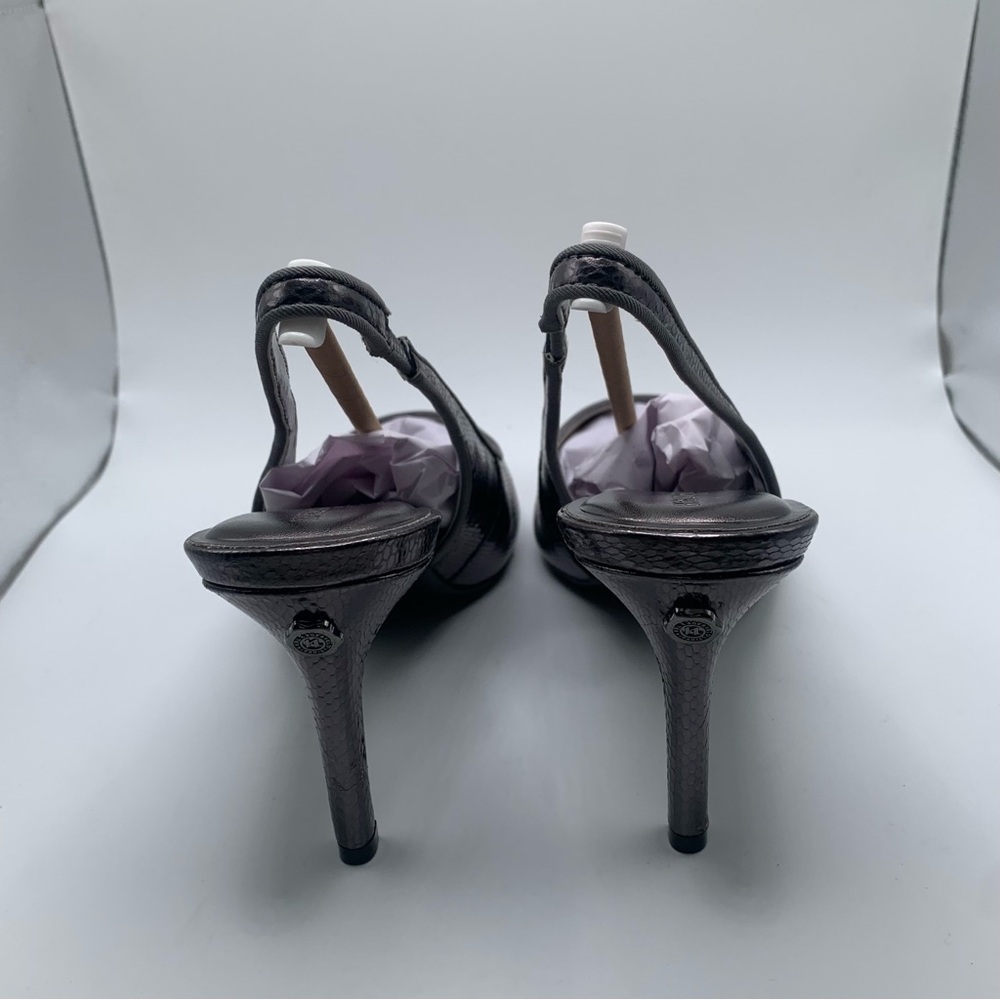 NWB Karl Lagerfeld Rosalyn Slingback Pump dark slate snake print 9.5 M EU 40.5 - Picture 8 of 10